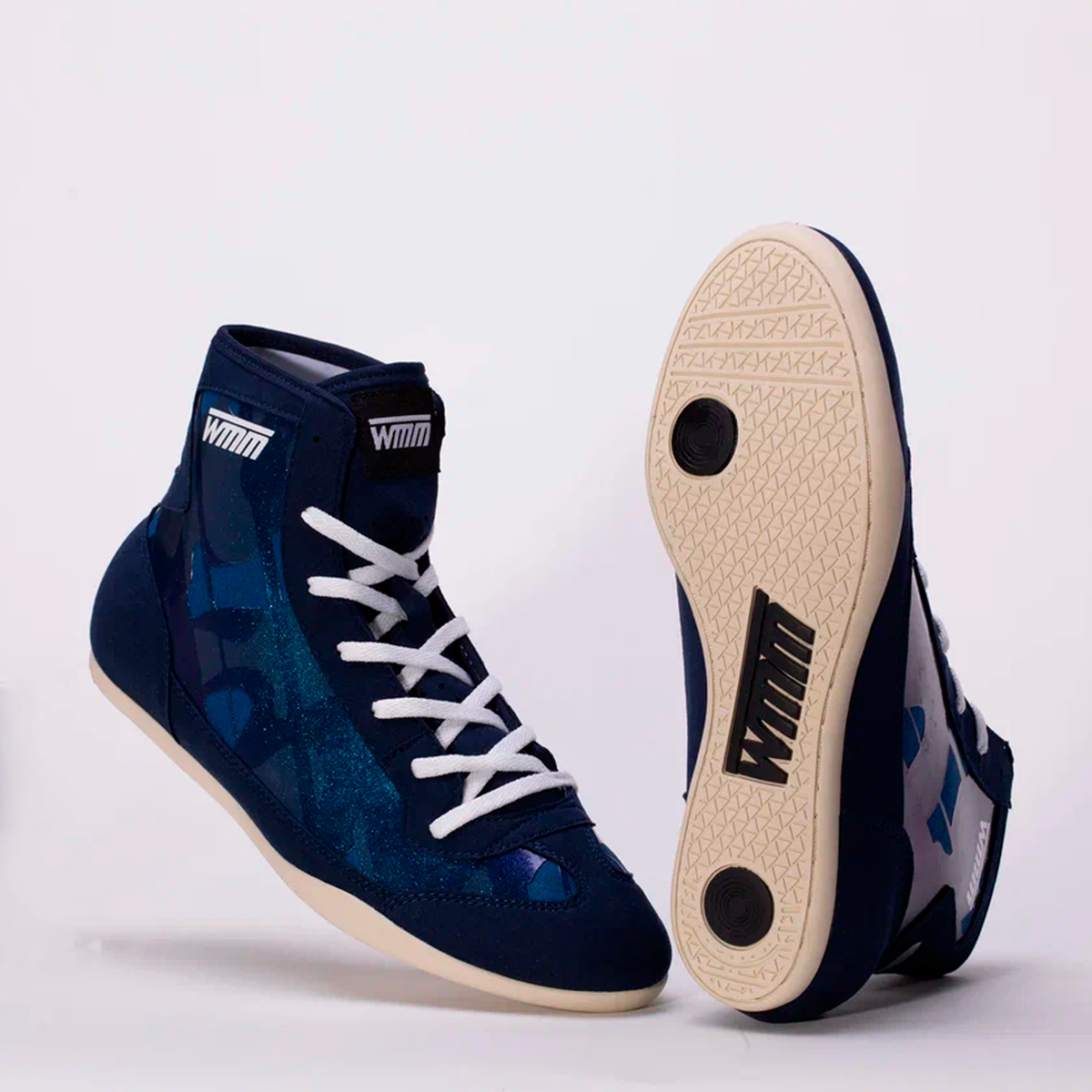 WMM FLEX Blue/Camo Wrestling shoe