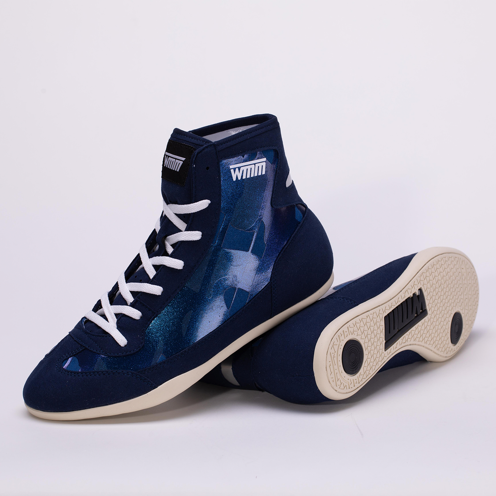 WMM FLEX Blue/Camo Wrestling shoe